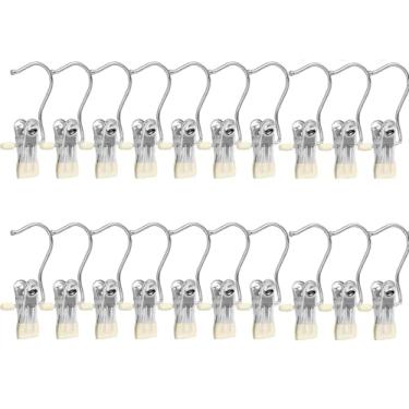 Imagem de Acessórios para Botas Clipes Gancho de Lavanderia Suspensão Gravatas Prendedores Roupa Organizador Cabideiro no Armário Meias Toalhas Grampos Resisten