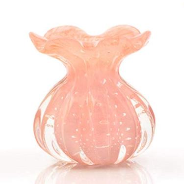 Imagem de Vaso Trouxinha Em Cristal Murano Rosa - São Marcos 12cm