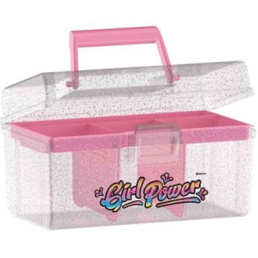 Imagem de Frasqueira Cristal com Divisórias 1,5L Rosa - TK Shopping