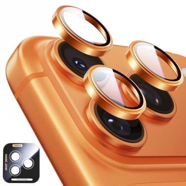 Imagem de 2 peças de protetor de lente de câmera para iPhone 17 Pro Max/17 Pro, anel individual de metal (laranja)