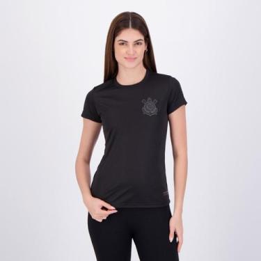 Imagem de Camisa Corinthians All Black Dry Feminina Preta - Coimbra, M