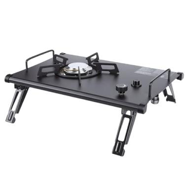 Imagem de Luocute Fogão de Acampamento para Mesa IGT, Fogão a Gás de Aço Inoxidável de Modo Duplo de Alta Potência de 4000 W Com Pernas Dobráveis, para Cozinhar No Pátio, Caminhadas, Piquenique,