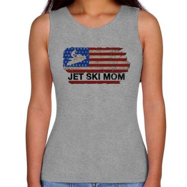 Imagem de Regata Feminina Jet Ski Mom - Foca na Moda, Cinza, G
