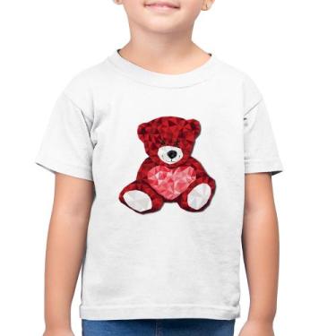 Imagem de Camiseta Algodão Infantil Urso Mosaico - Foca na Moda, Branca, 6