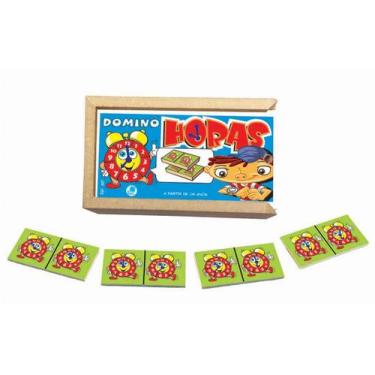 Imagem de Jogo de Dominó Infantil Horas Simque