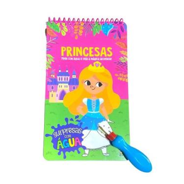 Imagem de Kit Livro Desenhos Princesas + Pincel Surpresas com Água - Todolivro