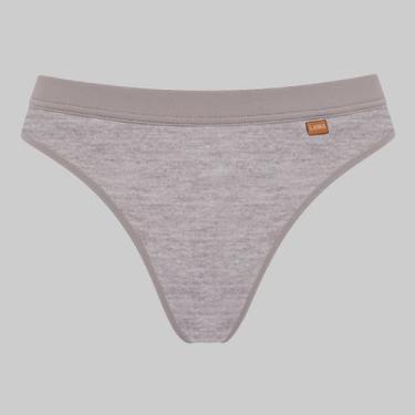 Imagem de Calcinha Lupo Loba Algodão Fio Dental 40355, Cinza, M