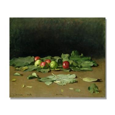 Imagem de Arte em tela vintage de frutas mortas, pintura clássica de cozinha country, decoração de parede de casa de fazenda quente para sala de jantar e cozinha. A12. 80x96cm-31,4x37,8 pol. Somente tela