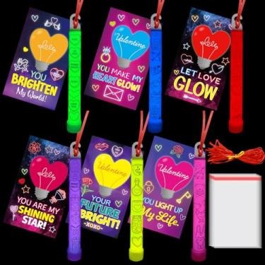 Imagem de ceiba tree Presentes de Dia dos Namorados para Crianças Escola Sala de Aula Cartões de Troca com Bastões Brilhantes Grandes Brilhantes Lembranças de Festa de São Valentim Bolsa de Brindes Prêmios