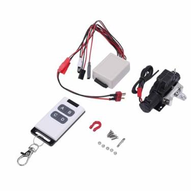 Imagem de Generic Guincho de Metal para Carro Crawler Rc, Visual Elegante 1/10 Rc, Artesanato Requintado Com Controle Remoto para Carro 4 D90 D110 (Preto)