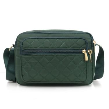 Imagem de Bolsa tiracolo de nylon, leve, elegante, com vários bolsos, multifuncional, grande capacidade, Verde