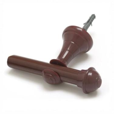 Imagem de Kit Varão Cortina 2,00 Metros 19mm Simples varão para cortina 2 metros，varao para 3 metros(MOGNO AVERMELHADO)