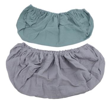 Imagem de Yinhing Capa de Almofada para Troca de Fraldas, Algodão Macio e Respirável Com Design Elástico de 360 ​​graus para Bebês, Cabe Em Mesas de Troca Padrão de 32,28 X 16,14 pol. (Verde Cinza)