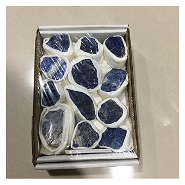 Imagem de Cristal natural áspero novo cristal de quartzo natural pedras preciosas ásperas e minerais pedras brutas como presentes (cor: Sodalita)