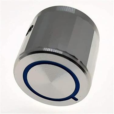 Imagem de Interruptores industriais, botão de potenciômetro rotativo de alumínio, botão de áudio, botão de guitarra, 20 x 17 mm, interruptores prateados