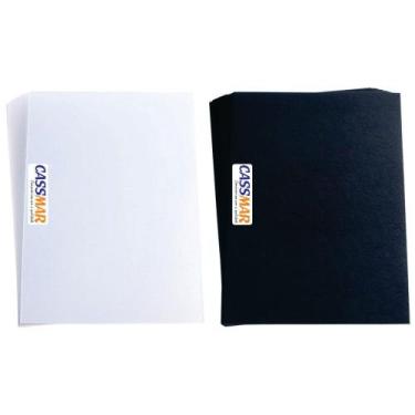 Imagem de Kit Capa Encadernação A4 Preta Couro + Super Cristal Line 100un - Cass