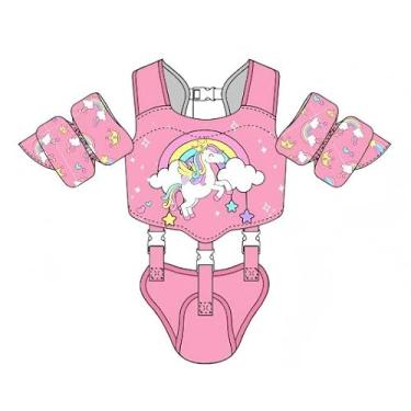 Imagem de Gogokids Colete de natação infantil para crianças de 11 a 29,9 kg, boias de segurança duplas, asas de água, jaqueta de natação infantil com alças removíveis na virilha para meninos e meninas de 1 2, 3