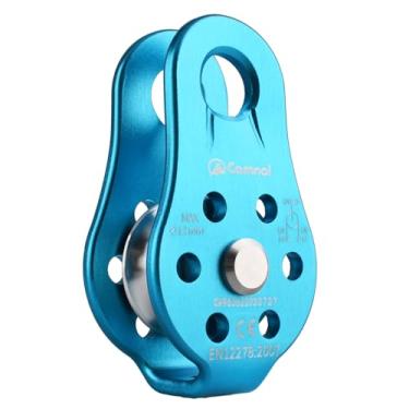 Imagem de JEELAD Polia de escalada 26kN polia de resgate de liga de alumínio polia única para transportar equipamentos de escalada de tirolesa ao ar livre