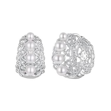 Imagem de GemKing Brincos de cruz Starlight BSE1250, Prata esterlina, Sem Pedra Preciosa