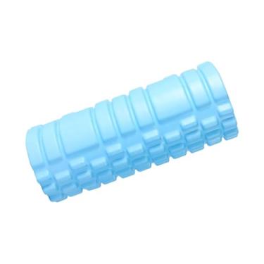 Imagem de Generic Rolo de espuma portátil de 30 cm em EVA texturizado para massagem, equipamento de fitness, ferramenta de relaxamento muscular para treino em casa, Azul