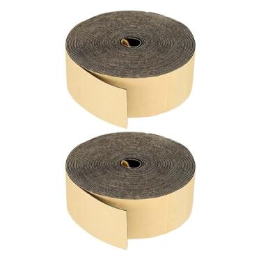 Imagem de PATIKIL Fita isolante de espuma, 2 peças de 5 cm L x 1/40.6 cm t x 32.8FT tira de vedação de porta autoadesiva para ar condicionado de janela de porta, preta