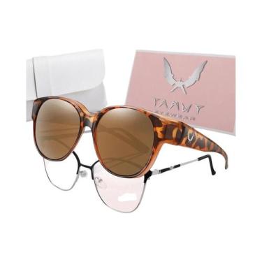 Imagem de Óculos De Sol Redondos Unissex Para Usar Sobre Óculos, Proteção UV Par