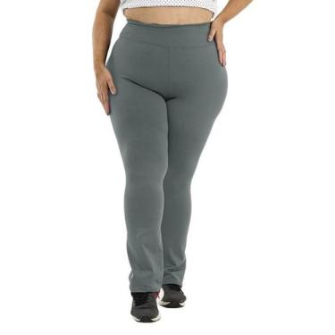 Imagem de Calça Flare  Plus Size Flanelada Inverno Grossa Cintura Alta - ASHYC, 