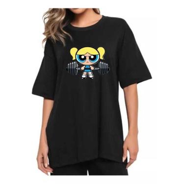 Imagem de Camiseta Oversized Longa Treino Fitness Lindinha-Feminino