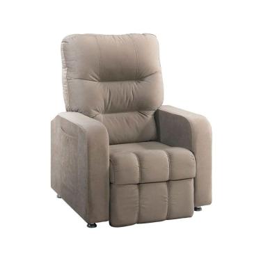 Imagem de Poltrona Do Papai Reclinável Maldivas Suede Bege Marfim - Speciale Home Bege