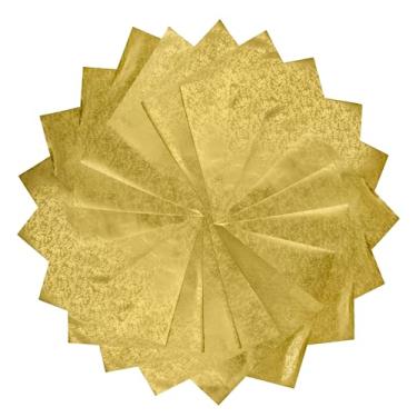 Imagem de 12 folhas de papel origami cartolina design unilateral revestimento dourado pérola qualidade premium para artesanato em papel Cricut Origami e scrapbook de 125GSM
