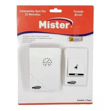 Imagem de Campainha Sem Fio 32 Melodias Bivolt - Mister