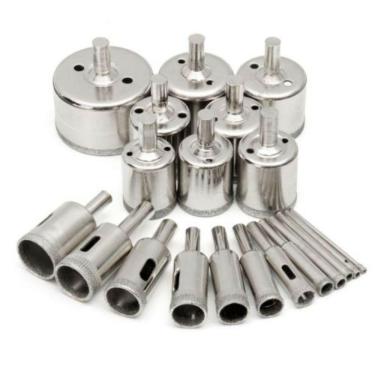 Imagem de Kit Brocas Diamantadas Fura Vidro Marmore 21 Peças GT780