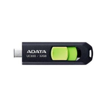 Imagem de Pen Drive 32GB A UC300, USB 3.2, OTG, Dual Conector, Retrátil, Preto e Verde - ACHO-UC300-Unissex
