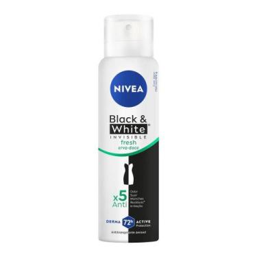 Imagem de Desodorante Aerossol NIVEA Black & White INVISIBLE Fresh Erva-doce 150