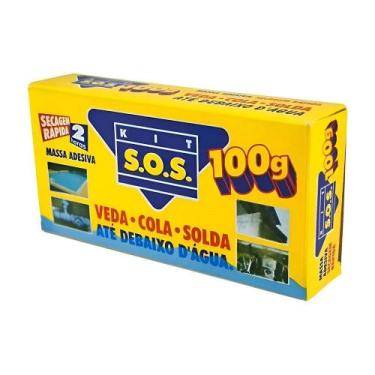 Imagem de Cola Vedatudo Kit SOS Massa Epóxi Secagem Rápida 100g - Embalagem com 