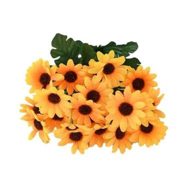 Imagem de Buquê De Girassóis Artificiais Com 7 Cabeças, Decoração Para Casa, Flo