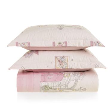 Imagem de Colcha Casal Karsten Flory 260x220 100% Algodão Com Porta Travesseiros