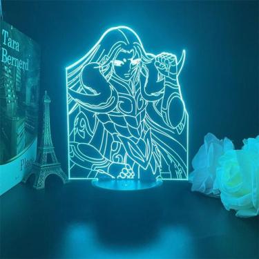 Imagem de Luz noturna LED 3D Saints Seiyas Leos Mycenaes Mu Color Change - Yiwei