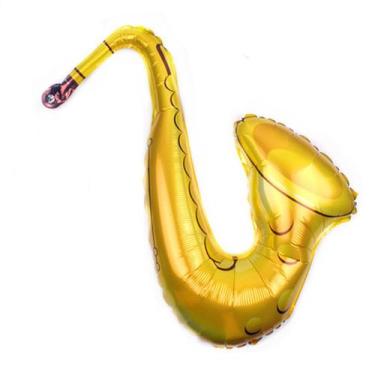Imagem de Balão de saxofone Mylar Balloon para decoração de festa Sax Note - yiw