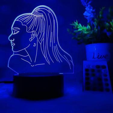 Imagem de Luz noturna LED 3D que muda de cor para crianças Arianas Grandes - Yiw