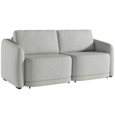 Imagem de Sofá Cama para Sala de Estar 2 Lugares 176cm Montserrat K01 Linho Cinz