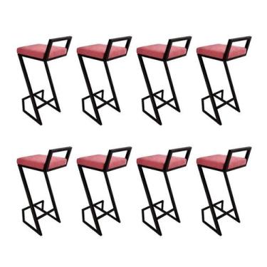 Imagem de KIT 8 Banquetas Para Cozinha Alta Helena Z Para Area Laser Gourmet Chu