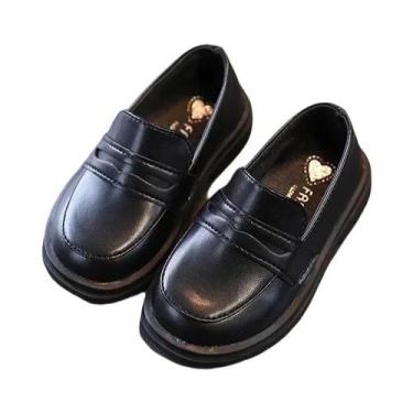 Imagem de Sapatos De Couro Para Crianças, Meninos E Meninas, Sapatilhas Casuais 