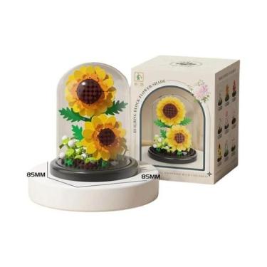 Imagem de Brinquedo Criativo Para Meninas, Blocos De Montar, Kit De Plantas Em V