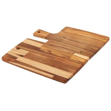 Imagem de Kit Tramontina 2 Tábuas Kitchen Em Madeira Teca Fsc Com Acabamento Em Óleo Mineral