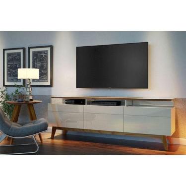 Imagem de Rack Bancada Ambiente Classic 3 Gavetas Com Nicho 1.8 Off White Nature - Imcal