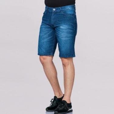 Imagem de Bermuda Jeans Masculina Estonada Curta 7912-Masculino