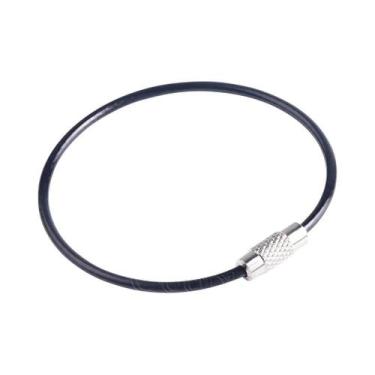 Imagem de Corda De Aço Inoxidável Para Chaveiro 10 Peças Com Trava De Rosca EDC,