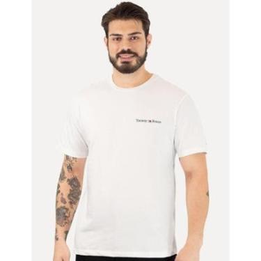 Imagem de Camiseta Tommy Jeans Masculina Classic Linear Chest Off-White-Masculino