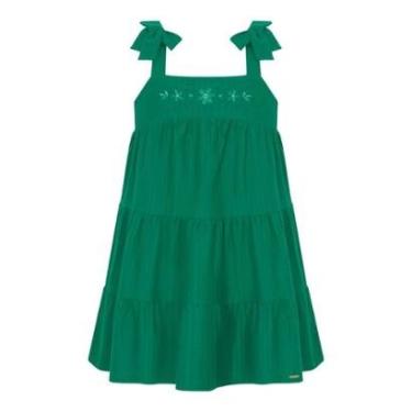 Imagem de Vestido Infantil Menina Verde Glimmer Verde Alakazoo-Feminino